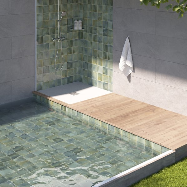 Πλακάκι πισίνας Celadon 15x15 cm Equipe